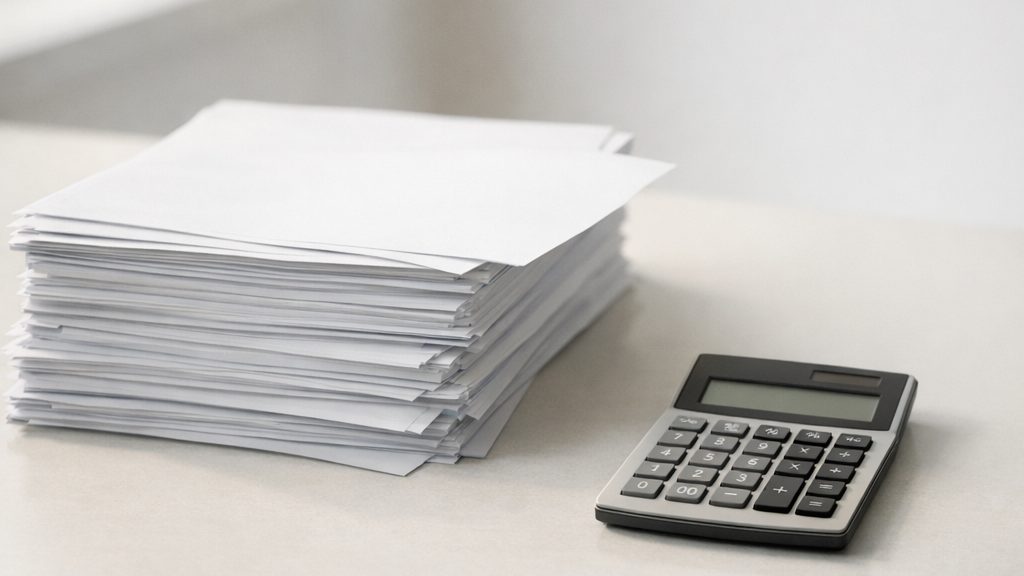 Paperwork and a calculator, insurer disputes over a hire car claim