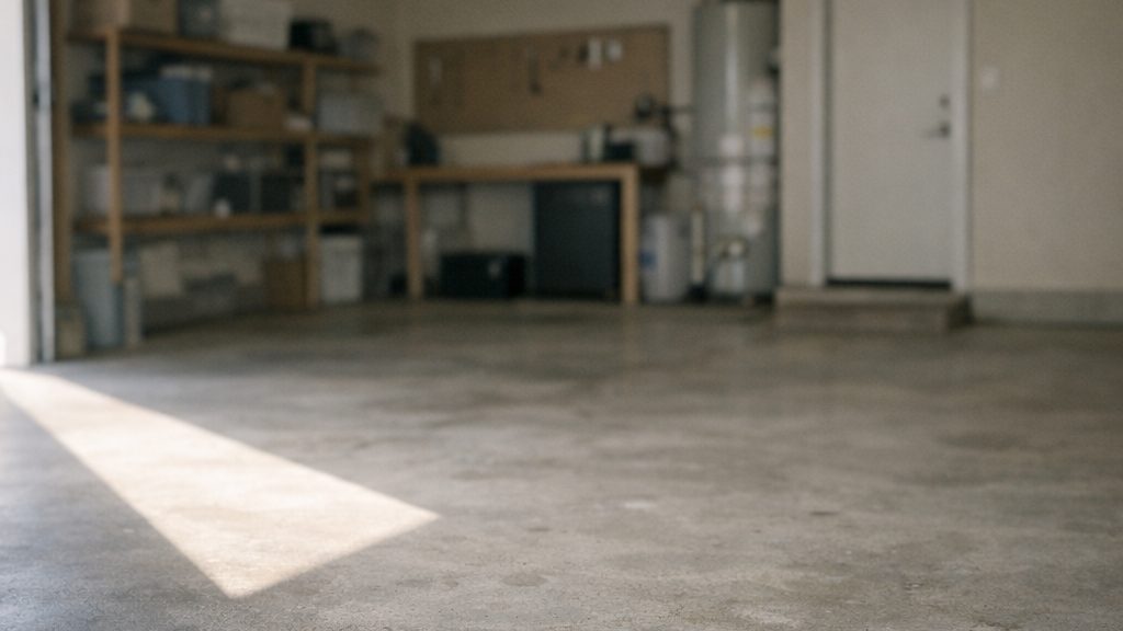 An empty garage, representing physical inconvenience and loss of amenity