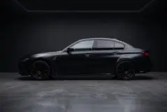 BMW M3 Competition Matte Black, studio, side profile