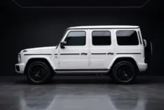 Mercedes-AMG G63 White, studio, side profile