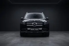 mercedes benz gls 450 2022 black, studio, front