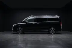 Mercedes-Benz V-Class Black, studio, side profile